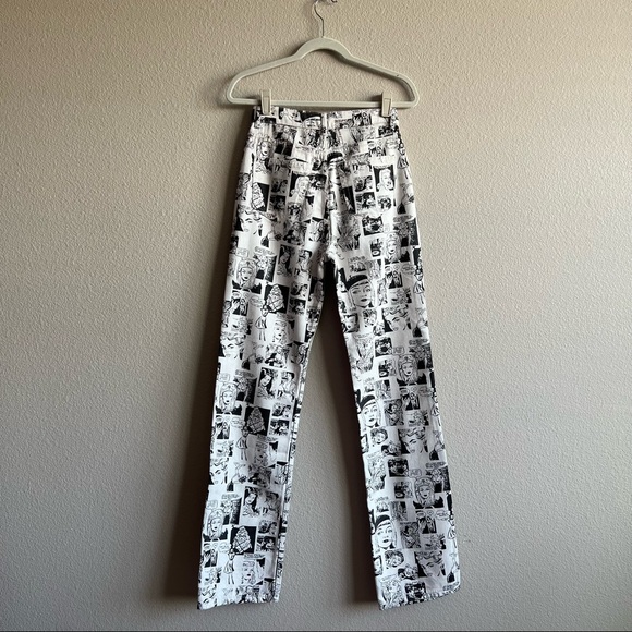 NWT | Reformation Newsprint High Rise Straight Long Jeans - Picture 5 of 6